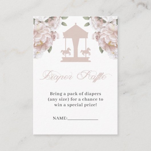 Carte D'accompagnement Billets de roulette de carrousel (Devant)