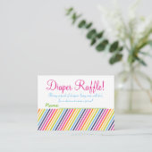 Carte D'accompagnement Billets de rousseur Baby shower arc-en-ciel (Debout devant)