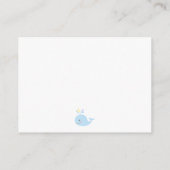 Carte D'accompagnement Billets de rousseur baby shower avec baleine bleue (Dos)
