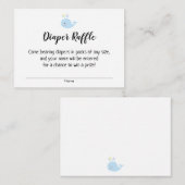 Carte D'accompagnement Billets de rousseur baby shower avec baleine bleue (Devant / Derrière)