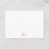 Carte D'accompagnement Billets de rousseur baby shower avec baleine rose (Dos)