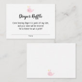 Carte D'accompagnement Billets de rousseur baby shower avec baleine rose (Devant / Derrière)