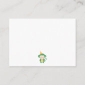 Carte D'accompagnement Billets de rousseur baby shower avec singe vert (Dos)