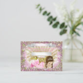 Carte D'accompagnement Billets de rousseur Baby shower de sirène (Debout devant)