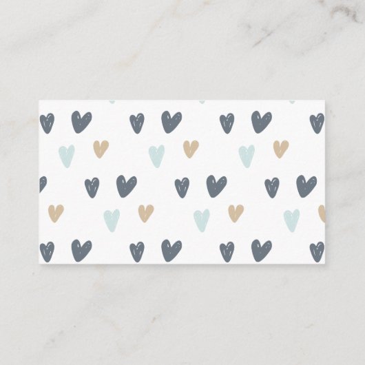 Carte D'accompagnement Billets de rousseur Blue Boho Rainbow Diaper (Dos)