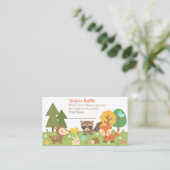 Carte D'accompagnement Billets de rousseur de Baby shower animal de bois (Debout devant)
