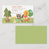 Carte D'accompagnement Billets de rousseur de Baby shower animal de bois (Devant / Derrière)
