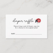 Carte D'accompagnement Billets de rousseur de Baby shower Little Ladybug (Devant)