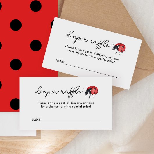Carte D'accompagnement Billets de rousseur de Baby shower Little Ladybug
