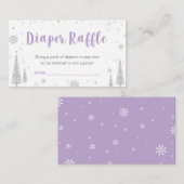 Carte D'accompagnement Billets de rousseur de couches | Baby shower d'hiv (Devant / Derrière)
