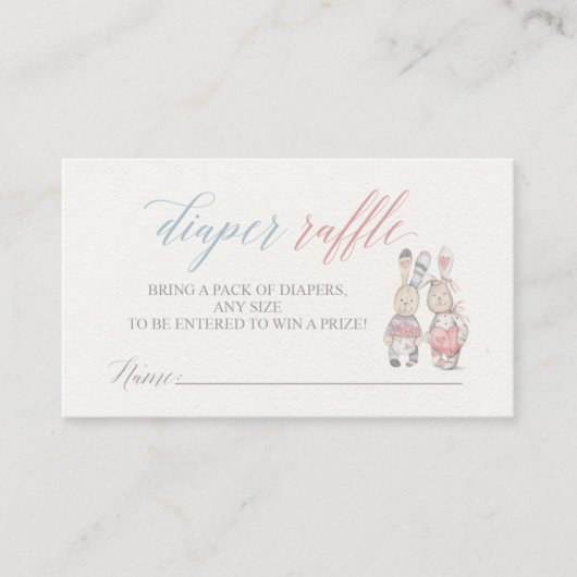 Carte D'accompagnement Billets de rousseur de lapin pour Baby shower (Devant)