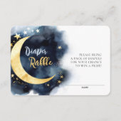 Carte D'accompagnement Billets de rousseur Lune Étoiles Aquarelle Bébé (Devant)