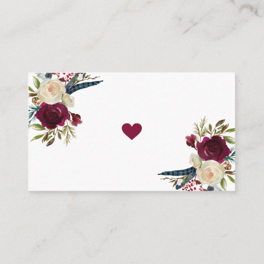 Carte D'accompagnement Billets de rousseur Marsala Diaper, Baby shower Ma (Dos)