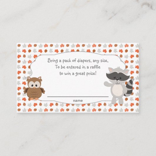 Carte D'accompagnement Billets de rousseur pour animaux de bois (Devant)