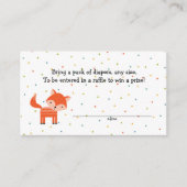Carte D'accompagnement Billets de tirage au sort de chaudière Fox animal (Devant)