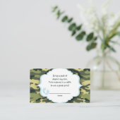 Carte D'accompagnement Billets de tombola Blue et Green Camo ou insérer d (Debout devant)