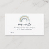Carte D'accompagnement Billets de tombola de couche Blue Boho Rainbow (Devant)