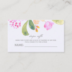 Carte D'accompagnement Billets de tombola de couche-culotte