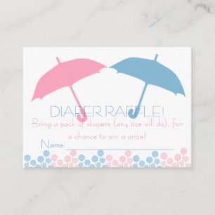 Carte D'accompagnement Billets de tombola de couche-culotte de parapluie