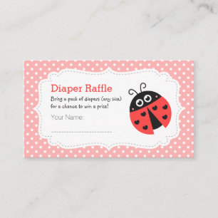 Carte D'accompagnement Billets de tombola de couche pour Baby Shower Fill