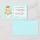 Carte D'accompagnement Billets de tombola de couche pour bébé garçon Cute (Devant / Derrière)