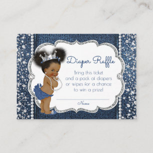 Carte D'accompagnement Billets de tombola de couche pour fille afro-améri