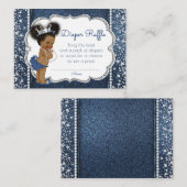Carte D'accompagnement Billets de tombola de couche pour fille afro-améri (Devant / Derrière)