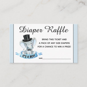 Carte D'accompagnement Billets de tombola de couche pour petit éléphant h