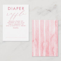 Billets de tombola de couches bébé rose blanc pour