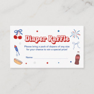 Carte D'accompagnement Billets de tombola de couches pour Baby Shower Ame