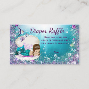 Carte D'accompagnement Billets de tombola de couches pour bébé sirène bru
