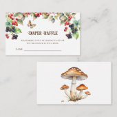 Carte D'accompagnement Billets de tombola pour couche-culotte Baby Shower (Devant / Derrière)