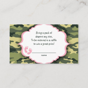 Carte D'accompagnement Billets de tombola rose et verte ou insérer des ca