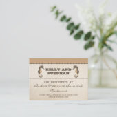 Carte D'accompagnement Billets d'enregistrement mariage pour les hippocam (Debout devant)