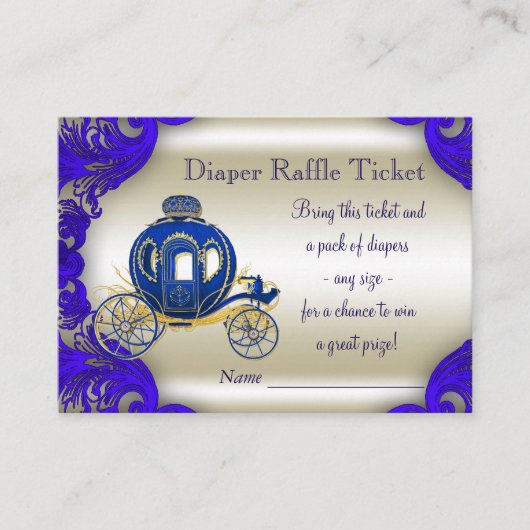 Carte D'accompagnement Billets Prince Diaper Raffle (Devant)