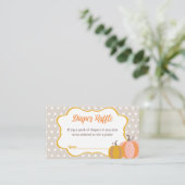 Carte D'accompagnement Billets rabat Citrouille Baby shower automne (Debout devant)