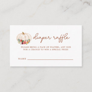 Carte D'accompagnement Billets rabat Citrouille Baby shower automne