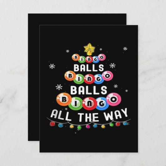 Carte D'accompagnement Bingo Balls Bingo Tout Le Chemin (Devant / Derrière)