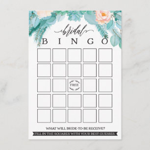 Carte D'accompagnement Bingo-test chic floral moderne de Fête de la