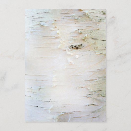 Carte D'accompagnement Birch Bark Heart Rustic Mariage Information (Dos)