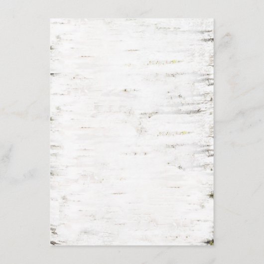 Carte D'accompagnement Birch Bark Rustic Mariage Information Invité (Dos)