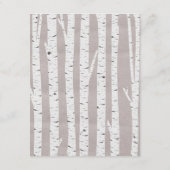 Carte D'accompagnement Birch Tree Rustic Mariage Détails / Directions (Dos)