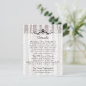 Carte D'accompagnement Birch Tree Rustic Mariage Détails / Directions (Debout devant)