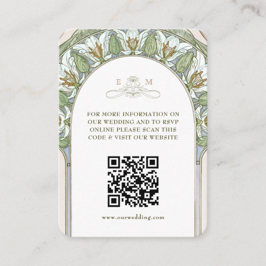 Carte D'accompagnement Birds of Paradise QR Code Website (Devant)