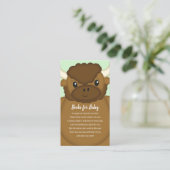 Carte D'accompagnement Bison Buffalo Baby shower vert (Debout devant)