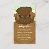 Carte D'accompagnement Bison Buffalo Baby shower vert (Devant)