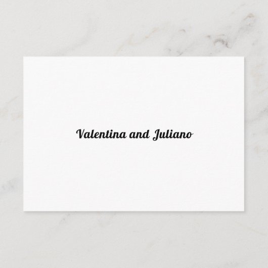 Carte D'accompagnement Black and White Typography Wedding Gift Registry (Dos)