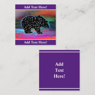 Carte D'accompagnement Black Bear Spirit Northern Lights