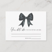 Carte D'accompagnement Black Bow Brive Date nuit idées Date pot (Devant)