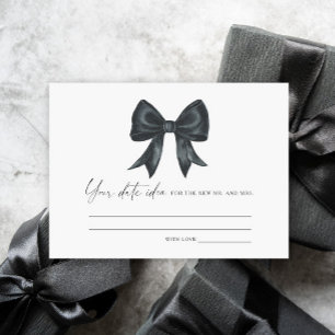 Carte D'accompagnement Black Bow Brive Date nuit idées Date pot